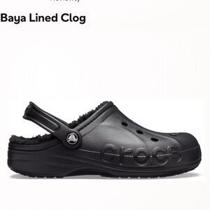 CROCS Black Baya Lined Clog